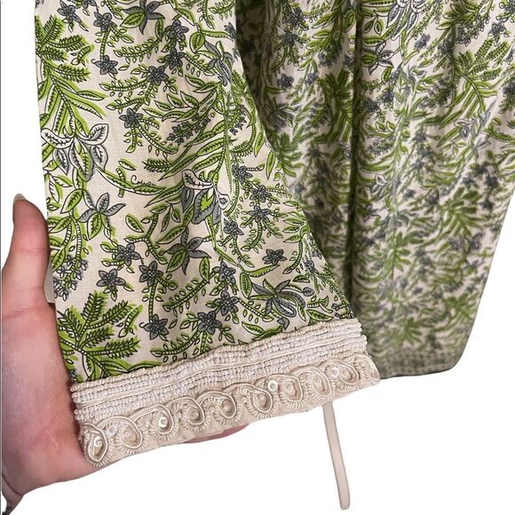 Calypso St Barth Indian Block Print Beaded Tunic Dress Size Small - Picture 9 of 16